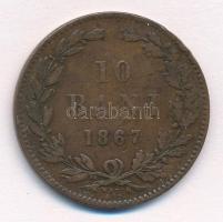 Románia 1867. 10b Cu "WATT & Co." T:2- Romania 1867. 10 Bani Cu "WATT & Co." C:VF