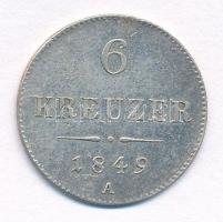 Ausztria 1849A 6kr Ag T:2  Austria 1849A 6 Kreuzer Ag C:XF  Krause KM#2200