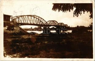 Komárom, Komárnó; híd / bridge + 1938 Komárom visszatért So. Stpl (EK)