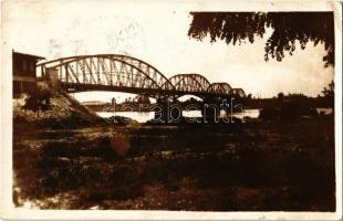 Komárom, Komárnó; híd / bridge + "1938 Komárom visszatért" So. Stpl  (EK)