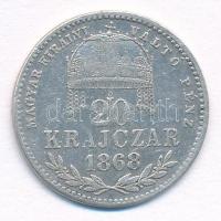 1868KB 20kr Ag Magyar Királyi Váltó Pénz T:2