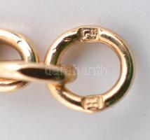 Arany (Au) 14 K arany nyaklánc 18 K kapoccsal, jelzett (750) hossz: 54 cm, nettó:19,7 g