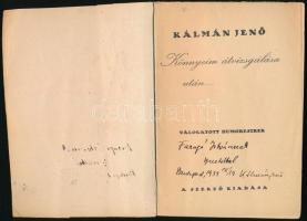 Kálmán Jenő: Könnyeim átvizsgálása után... Válogatott humoreszkek. Bp.,é.n., Viktória-ny. Kiadói pap...