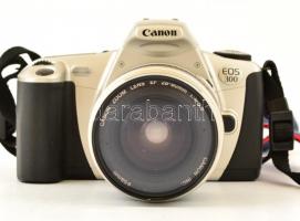 Canon EOS 300 filmes SLR fényképezőgép, Canon 28-90 mm f/4-5.6 objektívvel, kiegészítőkkel, leírássa...