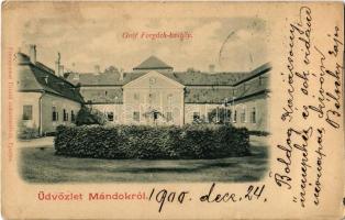 1900 Mándok, Gróf Forgách kastély. Divald (Rb)