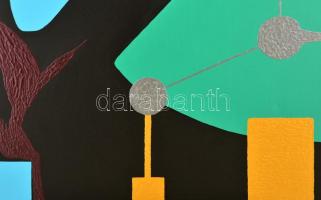 Barabás Roland (1976-): Rendszerek védelme. Akril, vászon, jelzett, 80×80 cm