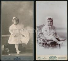 cca 1880-1900 Mai és társa fényképészek 3 db kabinetfotó 11x20,5 cm