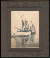 cca 1910 Lovrana 4 db paszpartuzott fotó 17x15 cm