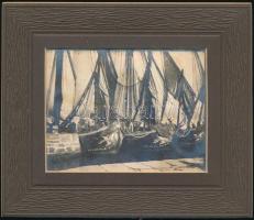 cca 1910 Lovrana 4 db paszpartuzott fotó 17x15 cm