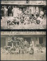 cca 1910 Fürdőzők az Adrián, Abbáziában, 10 db fotólap