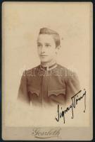 cca 1900 gróf Sigray Antal (1879-1947) legitimista politikus fiatalkori aláírt kabinetfotója. Goszleth. 11x17 cm
