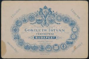 cca 1900 gróf Sigray Antal (1879-1947) legitimista politikus fiatalkori aláírt kabinetfotója. Goszle...