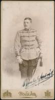 cca 1920 Bánlaky András katonatiszt díszegyenruhában aláírt Strelisky fotó 11,5x20,5 cm