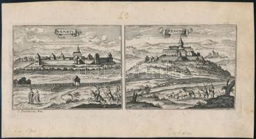 1686 id. Gaspar Bouttats (c. 1640-1695/1696) - Jacob Peeters (c. 1655-c.1721): Nembti&Sengrot. Lenti és Zalaszentgrót látképe, Antwerpen, 1686, rézmetszet, 10x26 cm.