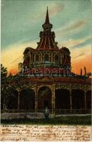 1906 Buziás, Étterem pavilon. Huzly István kiadása / restaurant kiosk
