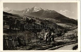 1942 Borsa, Horthy csúcs (Nagy Pietrosz) a Drágos völgyéből (2305 m) / Varful Pietrosul Rodnei / mountains (b)