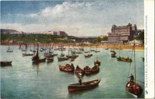 1903 Scarborough, South Bay, view from the lighthouse, sailing boats; Raphael Tuck & Sons View Series 775.