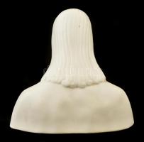 Jelzett ( Szász Vilmos ) Krisztus büszt, fehérmázas, foltos, m: 16 cm