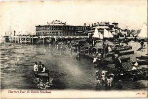 1904 Portsmouth, Clarence Pier & Beach Southsea (small tears)