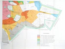 cca 1910 Budapest Székesfőváros övezeti térképe. Építésügyi Szabályzathoz. 1:125.000, színes, négy t...