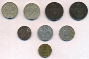 8db-os vegyes külföldi fémpénz tétel, közte érdekesebb darabokkal T:2-3 8pcs of various metal coins with some interesting pieces C:XF-F