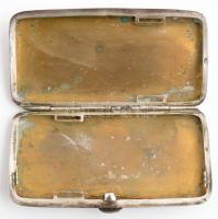 Ezüst cigaretta tárca. Jelzett, 40,8 g 9x4,5 cm