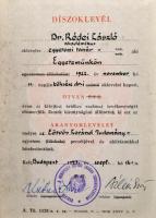 Rédei László (1900-1980) Kossuth-díjas matematikus, egyetemi tanár irathagyatéka. oklevél, diploma, ...