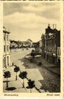 Kézdivásárhely, Targu Secuiesc; Fő tér, üzletek. Kiadja Turóczy István / main square, shops