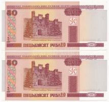 Fehéroroszország 2000. 50R (2x) sorszámkövető T:I- Belarus 2000. 50 Rublei (2x) sequential serials C:AU