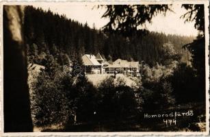 1940 Homoródfürdő, Baile Homorod (Szentegyháza, Vlahita); nyaralók / villas. Kováts István photo (kis szakadás / small tear)