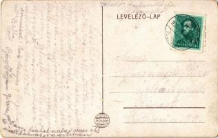 Szarvaskő, látkép + 1933 Eger-Füzesabony postamenet bélyegző (kopott sarkak / worn corners)