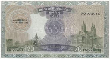 Hollandia 1941. 20G T:III
Netherlands 1941. 20 Gulden C:F