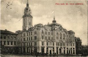 1907 Pécs, Városháza, Gyógyszertár, Paunz Jakab Fia, Kovács Bernát üzlete. Kiadja Fürst Lipót (EK)