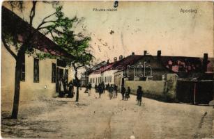 1913 Apostag, Fő utca, üzlet. Kiadja Bencze Sándor (gyűrődés / crease)