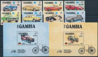 1986 Nemzetközi bélyegkiállítás AMERIPEX sor + blokksor, International Stamp Exhibition AMERIPEX set + block set Mi 626-633 + Mi 24-25