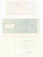 ~1980-1990. "Országos Takarékpénztár" 3db csekk, mindg "MINTA" bélyegzéssel ille...