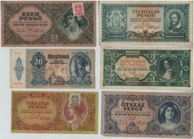 30db-os vegyes magyar pengő bankjegy tétel T:III,III-