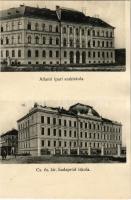 Temesvár, Timisoara; Állami ipari szakiskola, Cs. és kir. hadapród iskola / industrial school, K.u.K. military cadet school (non PC) (vágott / cut)