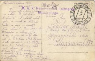 1916 Litomerice, Leitmeritz; K.u.K. Reservespital / Austro-Hungarian military reserve hospital with ...