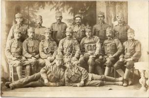 1916 Osztrák-magyar katonák csoportképe / WWI K.u.K. (Austro-Hungarian) military, soldiers, group photo