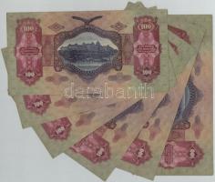 1930. 100P (6x) közte 4db sorszámkövető (2+2) T:II kis sarokhiány
Adamo P17