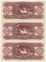 1984. 100Ft (3x) közte 2db sorszámkövető és 1db közeli sorszám T:II
Adamo F35