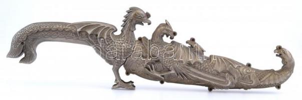 Díszes tőr madár és sárkány motívumokkal. 44 cm