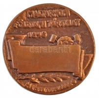 DN "Koch Antal 1843-1927 / Magyarhoni Földtani Társulat 1848" kétoldalas, öntött Br plaket...