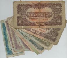 1944. 1P-100P (10x) "A Vöröshadsereg Parancsnoksága" T:III,III-