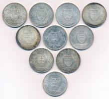 Szlovákia 1944. 50K Ag "Függetlenség 5. évfordulója" (10x) T:1-,2 patina 
Slovakia 1944. ...