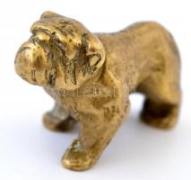 Kisméretű buldog figura, réz, 6×3,5×2,5 cm