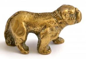 Kisméretű buldog figura, réz, 6×3,5×2,5 cm