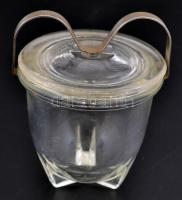 Régi üveg tojásfőző, nagyon apró csorbákkal, m: 6,5 cm