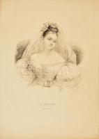 cca 1860 La Mariée. Litográfia, kiadó Jos Schönberg Wien, foltos, 40×28 cm